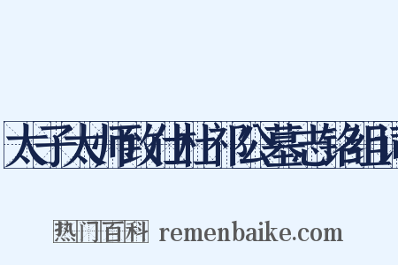 太子太师致仕杜祁公墓志铭组词是什么意思的图片